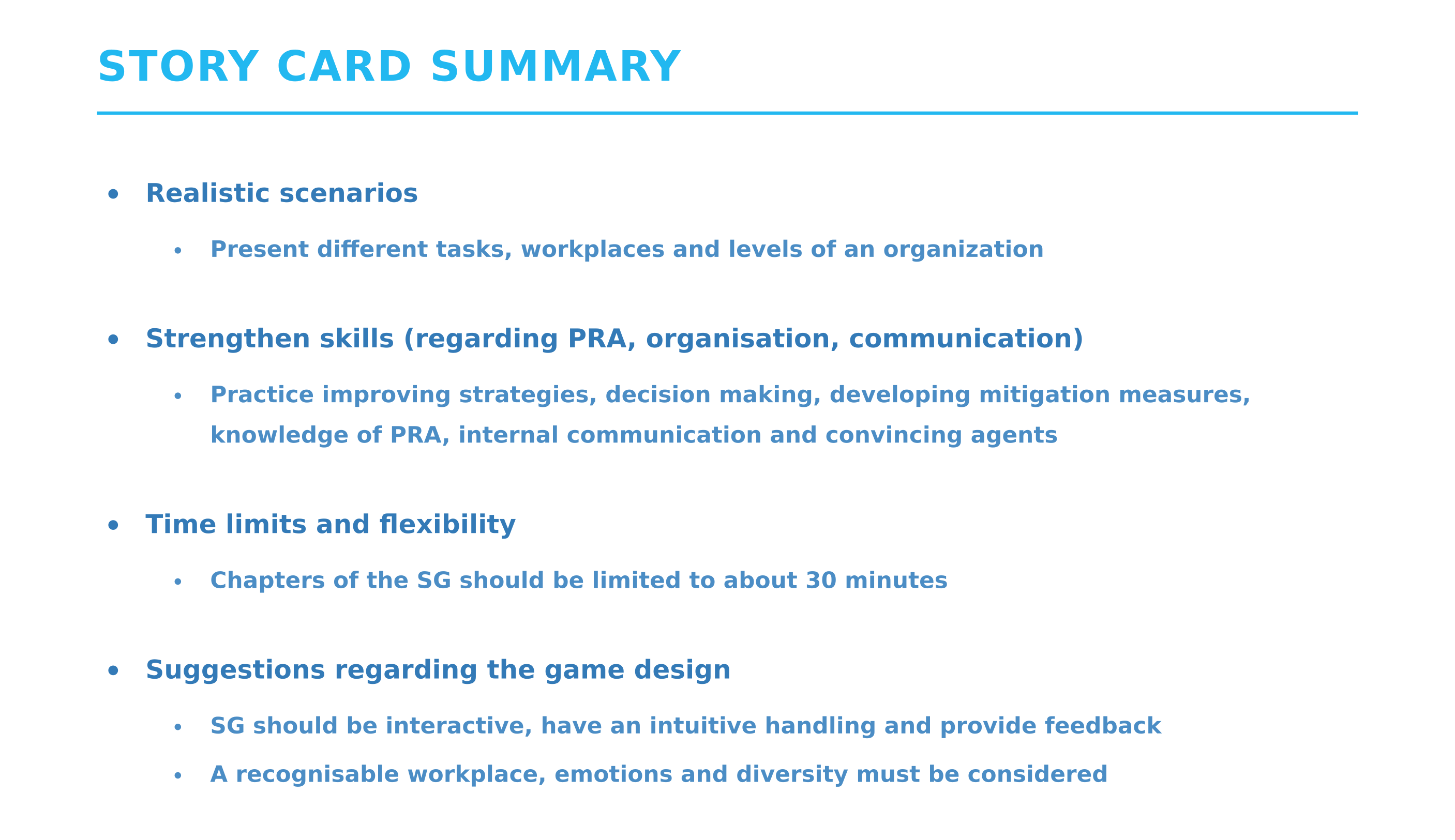 story card workshop